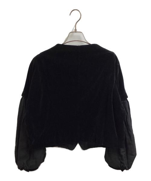 nest Robe（ネストローブ）nest Robe (ネストローブ) コットンベルベットリネンジャケット / 01183-1008-1 ブラック サイズ:Freeの古着・服飾アイテム