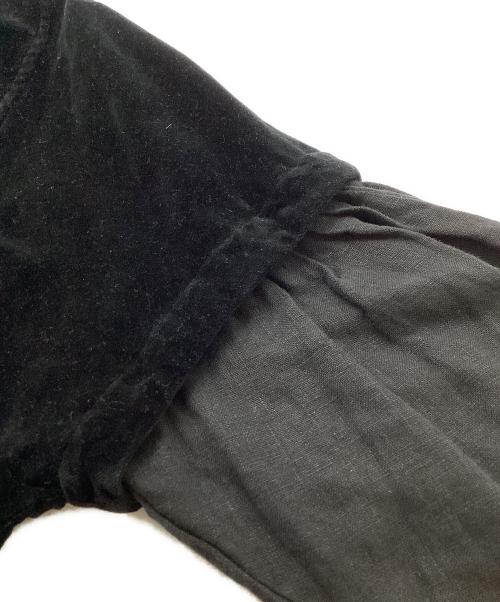 nest Robe（ネストローブ）nest Robe (ネストローブ) コットンベルベットリネンジャケット / 01183-1008-1 ブラック サイズ:Freeの古着・服飾アイテム