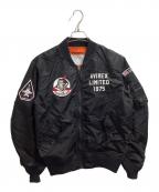 AVIREXアヴィレックス）の古着「LIGHT MA-1 TOPHATTERS　/.　783-5952052」｜ブラック