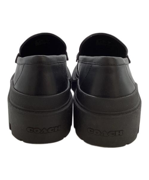 COACH（コーチ）COACH (コーチ) シグネチャー プリントローファー　/　ｼﾞｬｹｯﾄ ﾚｻﾞｰｼﾞｬｹｯﾄ Galaabend ﾚﾃﾞｨｰｽ ブラック サイズ:7Ｄの古着・服飾アイテム