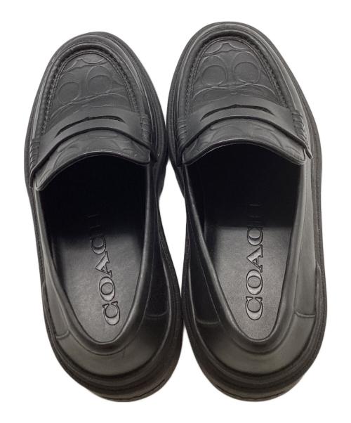 COACH（コーチ）COACH (コーチ) シグネチャー プリントローファー　/　ｼﾞｬｹｯﾄ ﾚｻﾞｰｼﾞｬｹｯﾄ Galaabend ﾚﾃﾞｨｰｽ ブラック サイズ:7Ｄの古着・服飾アイテム