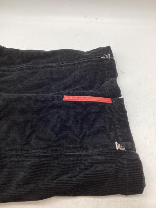 PRADA SPORTS（プラダスポーツ）PRADA SPORTS (プラダスポーツ) 裾ジップコーデュロイパンツ ブラック サイズ:42の古着・服飾アイテム