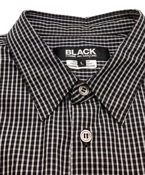 BLACK COMME des GARCONS（ブラックコムデギャルソン）BLACK COMME des GARCONS (ブラックコムデギャルソン) チェックシャツ ブラック サイズ:Lの古着・服飾アイテム