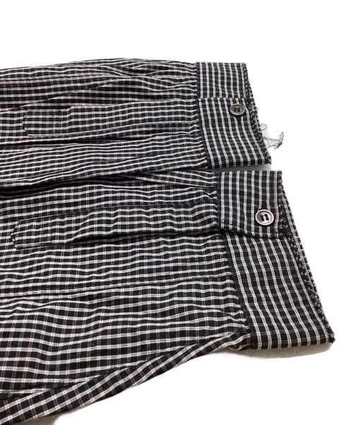BLACK COMME des GARCONS（ブラックコムデギャルソン）BLACK COMME des GARCONS (ブラックコムデギャルソン) チェックシャツ ブラック サイズ:Lの古着・服飾アイテム