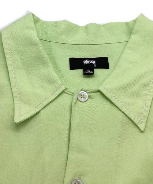 stussy（ステューシー）stussy (ステューシー) CONTRAST PICK STITCHED SHIRT / 1110235 イエロー サイズ:L 未使用品の古着・服飾アイテム