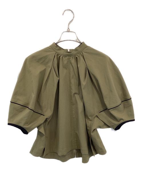 ELENDEEK（エレンディーク）ELENDEEK (エレンディーク) VOLUME 2WAY SHIRT BZ / ラグランスリーブ 半袖シャツブルゾン / 512330422301 オリーブ サイズ:FREEの古着・服飾アイテム