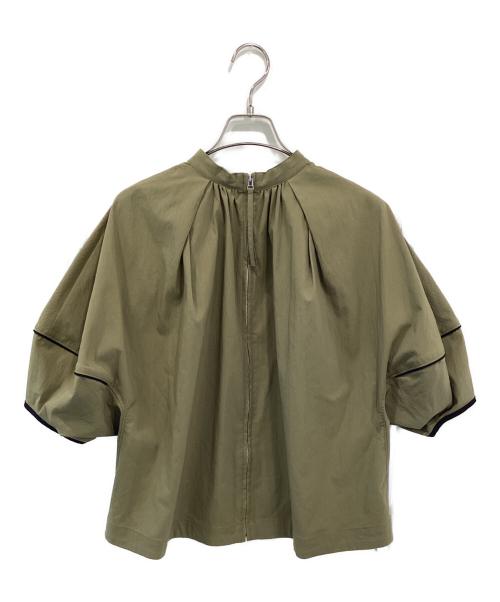 ELENDEEK（エレンディーク）ELENDEEK (エレンディーク) VOLUME 2WAY SHIRT BZ / ラグランスリーブ 半袖シャツブルゾン / 512330422301 オリーブ サイズ:FREEの古着・服飾アイテム