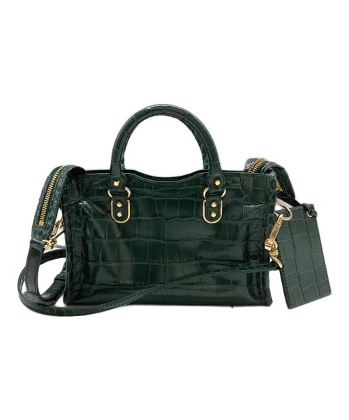 BALENCIAGA（バレンシアガ）BALENCIAGA (バレンシアガ) クラシックナノシティ クロコ型ショルダーバック 505982 グリーンの古着・服飾アイテム