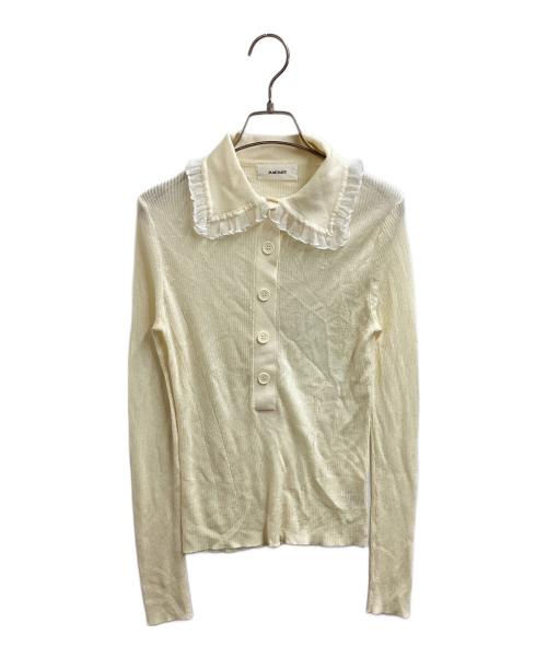 machatt（マチャット）machatt (マチャット) フリルカラーリブニット / 25020117 アイボリー サイズ:FREEの古着・服飾アイテム