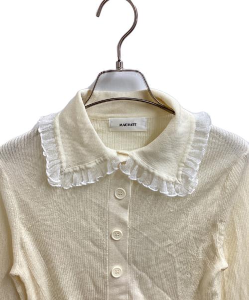 machatt（マチャット）machatt (マチャット) フリルカラーリブニット / 25020117 アイボリー サイズ:FREEの古着・服飾アイテム