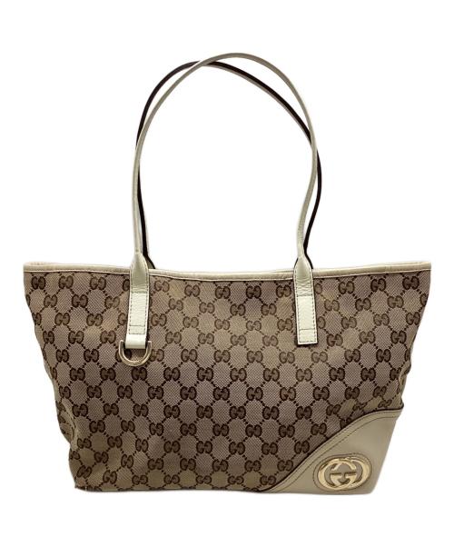 GUCCI（グッチ）GUCCI (グッチ) GG キャンバストートバック / 169946 ベージュの古着・服飾アイテム