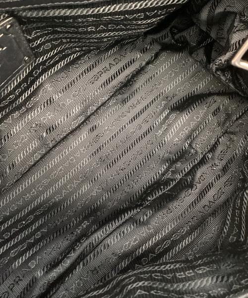 PRADA（プラダ）PRADA (プラダ) NAPPA ギャザー2WAYバッグ ネイビーの古着・服飾アイテム