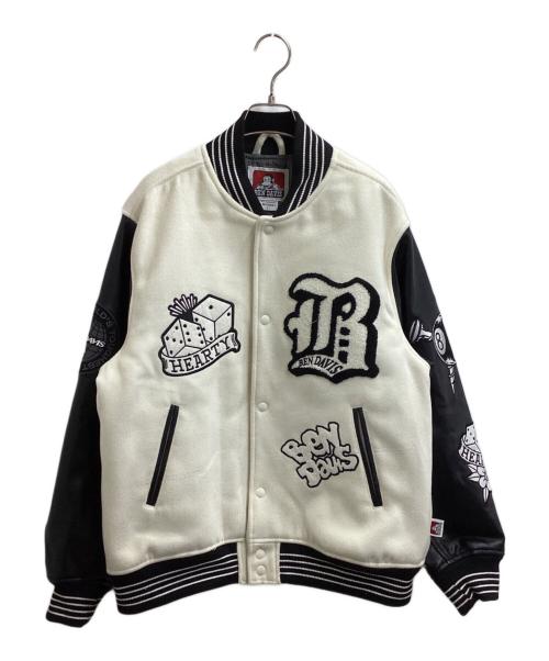BEN DAVIS（ベンデイビス）BEN DAVIS (ベンデイビス) BD STADIUM JACKET / T-23780014 ホワイト サイズ:Lの古着・服飾アイテム