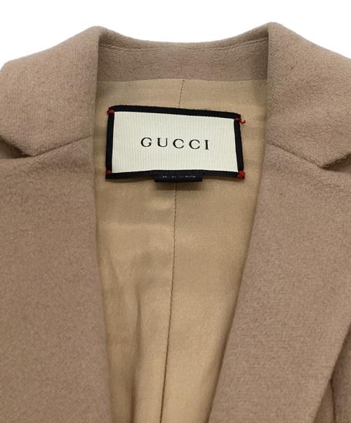 GUCCI（グッチ）GUCCI (グッチ) ウール メルトンチェスターコート ベージュ サイズ:38の古着・服飾アイテム