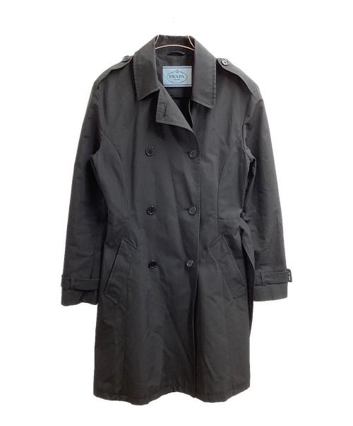 PRADA（プラダ）PRADA (プラダ) ナイロントレンチコート ブラック サイズ:40の古着・服飾アイテム