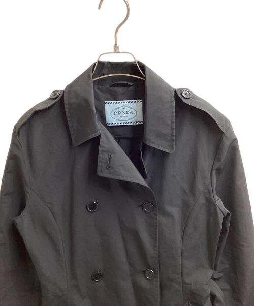 PRADA（プラダ）PRADA (プラダ) ナイロントレンチコート ブラック サイズ:40の古着・服飾アイテム
