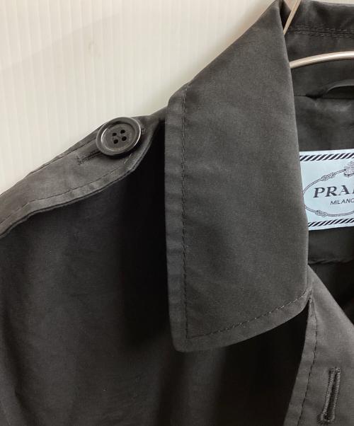 PRADA（プラダ）PRADA (プラダ) ナイロントレンチコート ブラック サイズ:40の古着・服飾アイテム