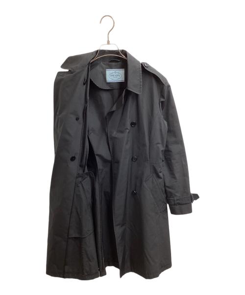 PRADA（プラダ）PRADA (プラダ) ナイロントレンチコート ブラック サイズ:40の古着・服飾アイテム