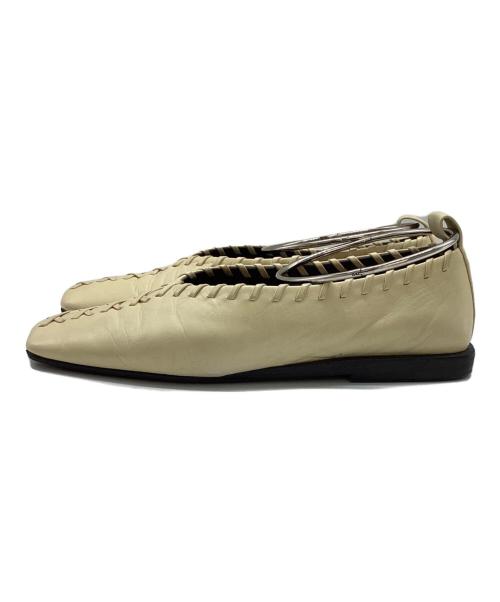 JIL SANDER（ジルサンダー）JIL SANDER (ジルサンダー) メタルアンクレット フラットシューズ / JS30217A アイボリー サイズ:35の古着・服飾アイテム
