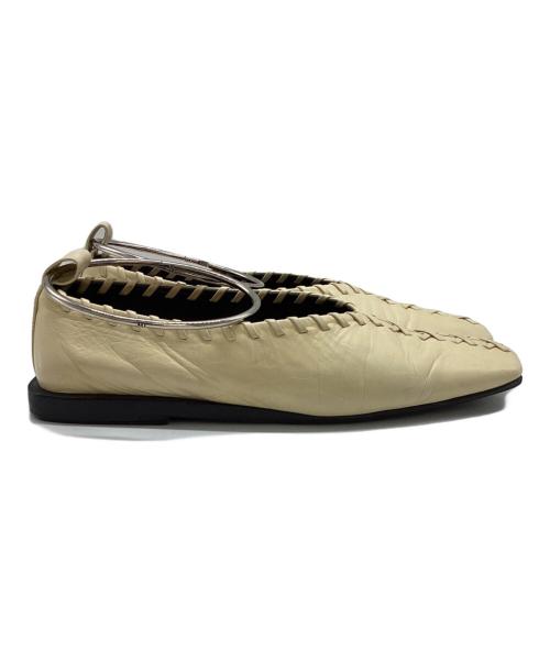 JIL SANDER（ジルサンダー）JIL SANDER (ジルサンダー) メタルアンクレット フラットシューズ / JS30217A アイボリー サイズ:35の古着・服飾アイテム