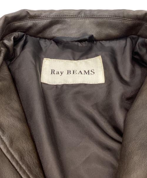 RAY BEAMS（レイ ビームス）RAY BEAMS (レイ ビームス) フェイクレザー フライト ジャケット ブラウンの古着・服飾アイテム