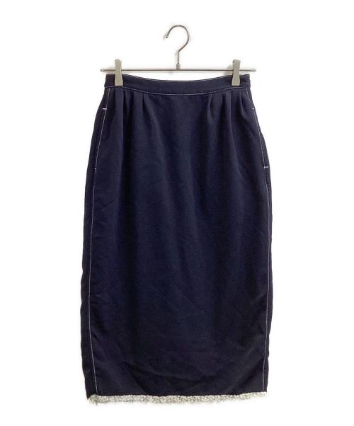 tricot COMME des GARCONS（トリココムデギャルソン）tricot COMME des GARCONS (トリココムデギャルソン) ボンディング カットワークレーススカート / TG-S006 ネイビー サイズ:Sの古着・服飾アイテム
