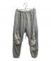 JUN/NAKAYAMA（ジュン ナカヤマ）の古着「distressed pant / ダメージスウェットパンツ」｜グレー
