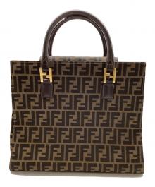 FENDI（フェンディ）の古着「ズッカ柄トートバッグ　/　	19 15095 0 09」｜ブラウン