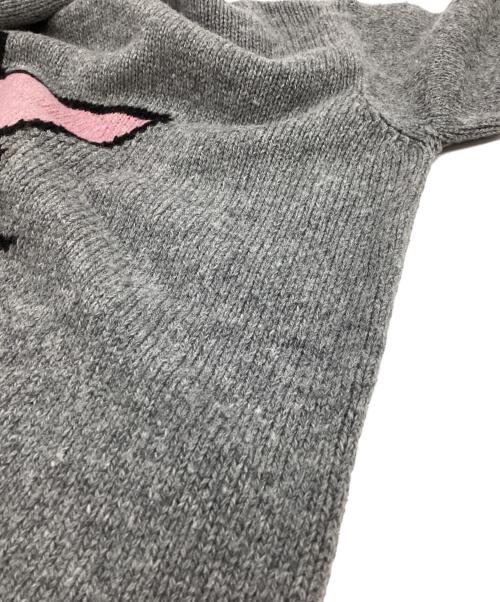 PRADA（プラダ）PRADA (プラダ) ハイヒールモチーフ カシミヤ混ウールニット グレー サイズ:38の古着・服飾アイテム