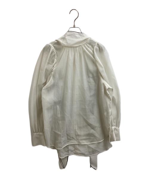 Demi-Luxe Beams（デミルクス ビームス）Demi-Luxe Beams (デミルクス ビームス) オーガンジー リボンブラウス / 64-11-0106-287 グレー サイズ:表記不明の古着・服飾アイテム