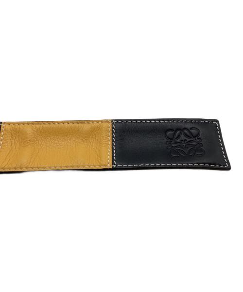 LOEWE（ロエベ）LOEWE (ロエベ) バイカラー スラップブレスレット ブラック×イエローの古着・服飾アイテム