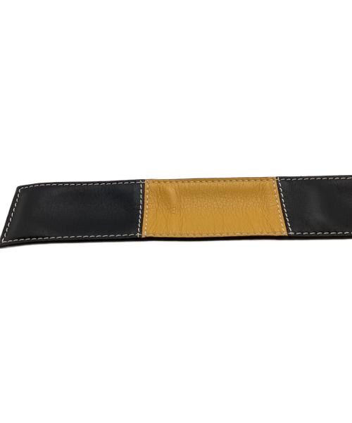 LOEWE（ロエベ）LOEWE (ロエベ) バイカラー スラップブレスレット ブラック×イエローの古着・服飾アイテム
