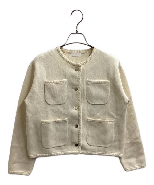 BALLSEY（ボールジィ）BALLSEY (ボールジィ) コットンポリエステルダブルフェイス 4ポケットカーディガン アイボリー サイズ:Sの古着・服飾アイテム