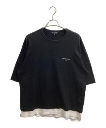 COMME des GARCONS HOMME（コムデギャルソン オム）の古着「綿度詰天竺切替Tシャツ / HI-T024」｜ブラック