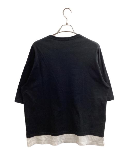 COMME des GARCONS HOMME（コムデギャルソン オム）COMME des GARCONS HOMME (コムデギャルソン オム) 綿度詰天竺切替Tシャツ / HI-T024 ブラック サイズ:Mの古着・服飾アイテム