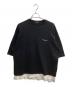 COMME des GARCONS HOMME（コムデギャルソン オム）の古着「綿度詰天竺切替Tシャツ / HI-T024」｜ブラック