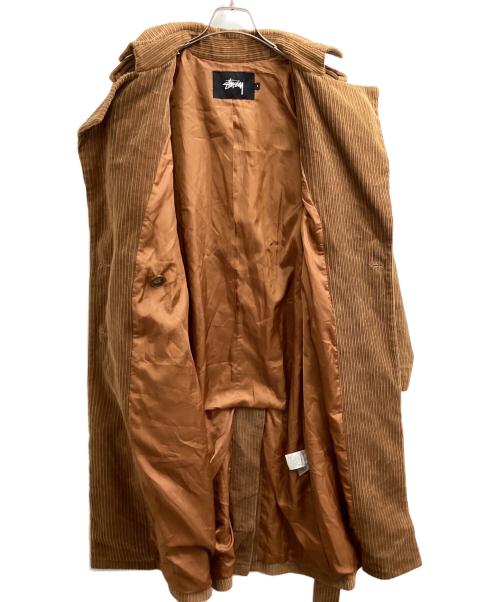 stussy（ステューシー）stussy (ステューシー) コーデュロイトレンチコート ブラウン サイズ:Ｓの古着・服飾アイテム