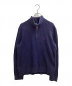 POLO RALPH LAURENポロ・ラルフローレン）の古着「ハーフジップニット」｜ネイビー