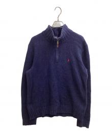 POLO RALPH LAUREN（ポロ・ラルフローレン）の古着「ハーフジップニット」｜ネイビー