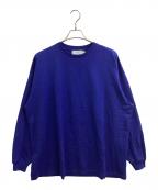 Graphpaperグラフペーパー）の古着「Brushed Mockrody Crew Neck L/S」｜ブルー