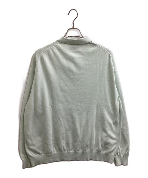 Graphpaper（グラフペーパー）Graphpaper (グラフペーパー) Suvin High Gauge Knit Oversized L/S Polo グリーン サイズ:3の古着・服飾アイテム