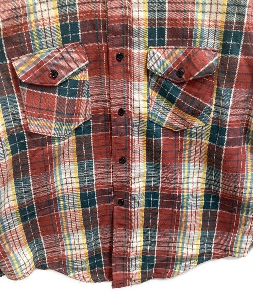 FROSTPROOF（フロントプルーフ）FROSTPROOF (フロントプルーフ) 70s Flannel shirt / フランネルチェックシャツ / MADE IN USA ブラウン サイズ:Lの古着・服飾アイテム
