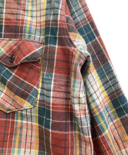 FROSTPROOF（フロントプルーフ）FROSTPROOF (フロントプルーフ) 70s Flannel shirt / フランネルチェックシャツ / MADE IN USA ブラウン サイズ:Lの古着・服飾アイテム