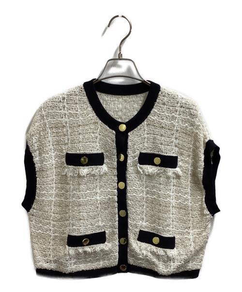 Diagram（ダイアグラム）Diagram (ダイアグラム) ショートニットベスト アイボリー サイズ:36の古着・服飾アイテム