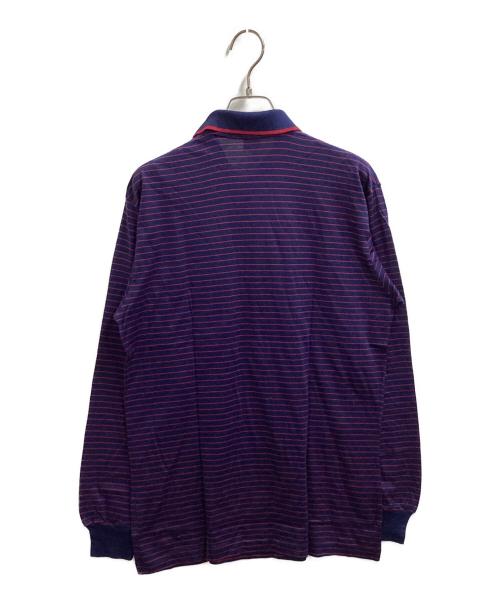 Burberry's（バーバリーズ）Burberry's (バーバリーズ) ボーダーロングスリーブポロシャツ ネイビー サイズ:Mの古着・服飾アイテム