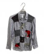 COMME des GARCONS SHIRTコムデギャルソンシャツ）の古着「パッチワークストライプシャツ」｜マルチカラー