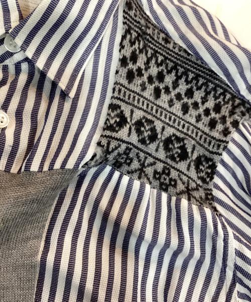 COMME des GARCONS SHIRT（コムデギャルソンシャツ）COMME des GARCONS SHIRT (コムデギャルソンシャツ) パッチワークストライプシャツ マルチカラー サイズ:Sの古着・服飾アイテム