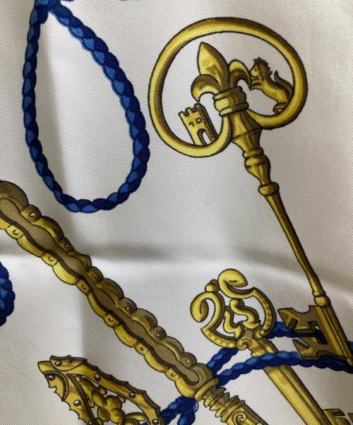 HERMES（エルメス）HERMES (エルメス) スカーフ ブルーの古着・服飾アイテム