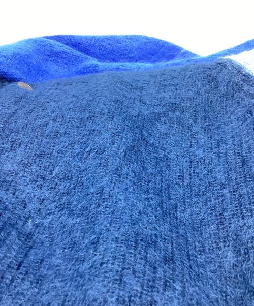 studio seven（スタジオセブン）studio seven (スタジオセブン) モヘヤスウィッチングカラーカーディガン ブルー サイズ:Lの古着・服飾アイテム