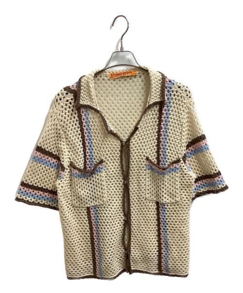 studio seven（スタジオセブン）STUDIO SEVEN (スタジオセブン) Cotton Crochet Shirt / コットンクロシェシャツ / 70865361 ベージュ サイズ:Mの古着・服飾アイテム